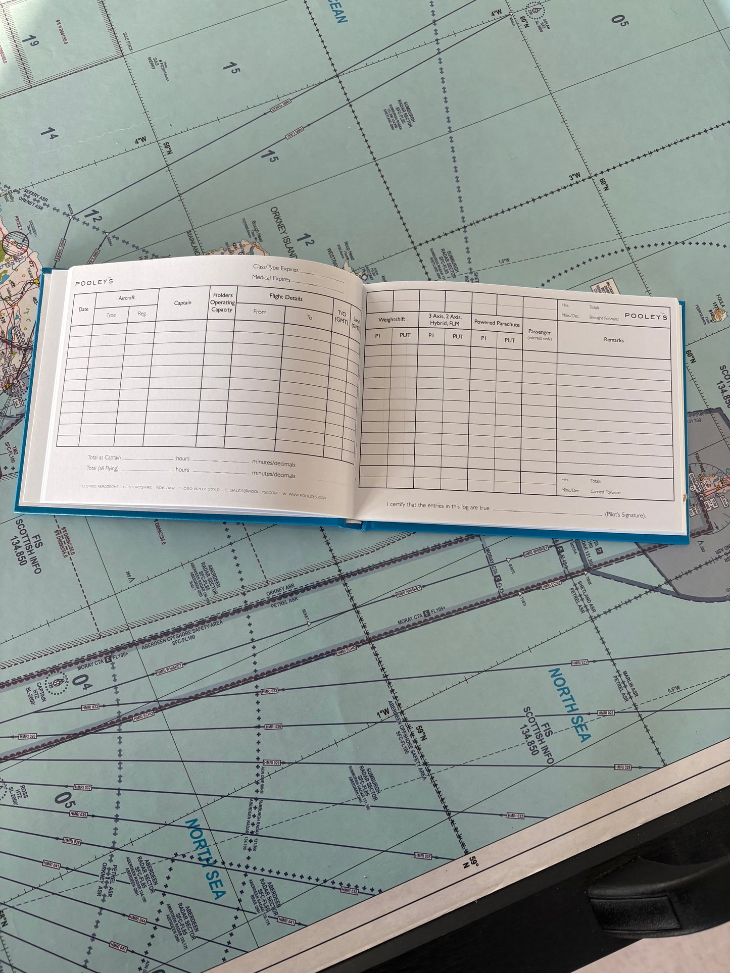 Pilot logbook